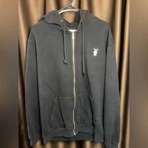 Dutch Bros Black Guaranteed to Satisfy Zip-up hoodie size XL